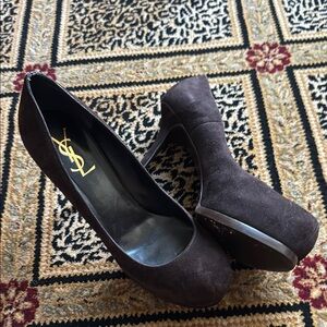 Yves Saint Laurent Women's Brown Suede Pumps